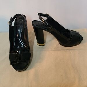 Tory Burch Leather Block Heel